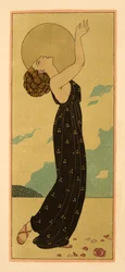 Les Mysteres, ilustración de Les Chansons de Bilitis, de Pierre Louys, pub. 1922 (impresión en plantilla)