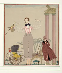 Mademoiselle de Maupin, de Personages de Comedie, pub. 1922 (impresión en plantilla)