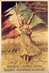 Cartel francés de la Primera Guerra Mundial que anima a comprar bonos de guerra, 1917