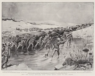 Cómo la Brigada Naval llevó sus armas pesadas al frente