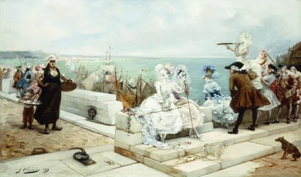 Figuras elegantes viendo la regata, 1889