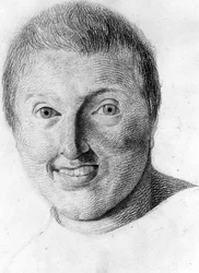 Un epiléptico, -en “Estudio de la fisionomía de los alienados”, dibujo de Gabriel