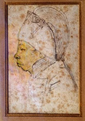 Retrato de François Hanriot (1761-1794) Dibujo de Gabriel (siglo XVIII), París, Museo Carnavalet