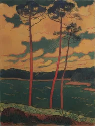 Los pinos rojos. 1888