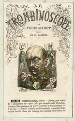 BISMARCK Otto Eduard Leopold von Bismarck-Schoenhausen (1815-1898), - ilustración de "Le Trombinoscope", periódico político satírico de Leon-Charles Bienvenu, conocido como Touchatout (1835-1910) monografía N. 7, París