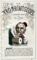 Félix DUPANLOUP (1802-1878) - ilustración de "Le Trombinoscope", revista satírica política de Leon-Charles Bienvenu, conocida como Touchatout (1835-1910) monografía N. 21, París