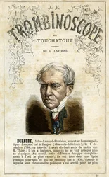 Jules Armand DUFAURE (1798-1881) - ilustración de "Le Trombinoscope", periódico político satírico de Leon-Charles Bienvenu, conocido como Touchatout (1835-1910) monografía N. 30, París, marzo de 1872.