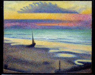 Playa en Heist (Knokke-Heist, Bélgica). Pintura de Georges Lemmen (1865-1916)
