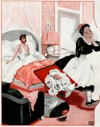 La llamada Beauty Mask y la nueva criada - ¡Dios mío! - ilustración de la Vie Parisienne