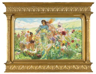 El caballero con flores