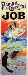 Estilo de vida. Trabajo enrollando papel para cigarrillo. Póster de Georges Meunier, Francia, c.1895