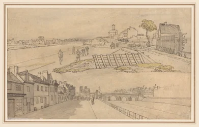 Dos vistas de París, primera mitad de 1800s