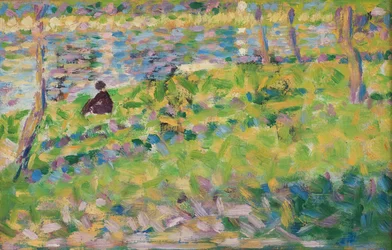 Paisaje, Hombre sentado