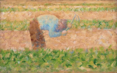 Hombre con azada, c.1882 (óleo sobre madera)