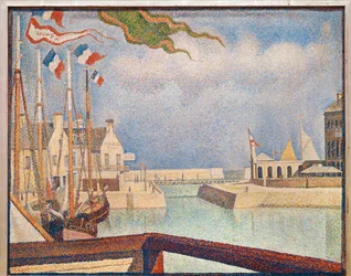 Port-en-Bessin, un domingo (óleo sobre lienzo)
