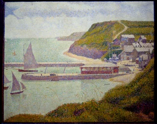 Port en Bessin, antes del puerto, marea alta