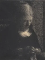 Bordado; La madre del artista, 1882-83