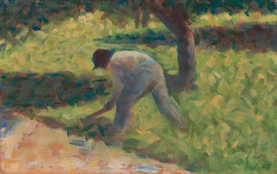 Campesino con una azada, hacia 1882