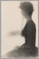Mujer sentada con sombrilla (estudio para La Grande Jatte)