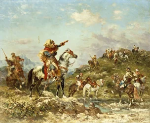 Guerreros árabes a caballo
