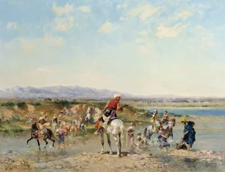 Árabes en un oasis