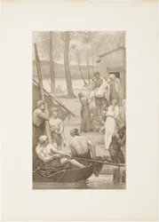 Vida pastoral de Santa Genoveva (panel izquierdo)