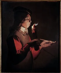 El joven fumador Pintura de Georges de La Tour (1593-1652)