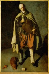 Jugador con perro (pintura sobre lienzo)