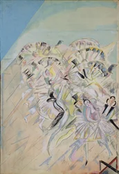 Diseño de escenario para la opereta Girofle-Giroflia de Ch. Lecocq, 1922