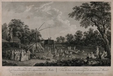 Vista de las Casas de Baños Serebryanichesky en Moscú, 1796