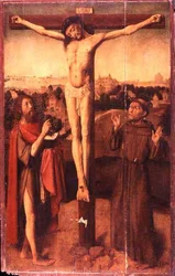 Cristo en la cruz entre San Juan y San Francisco