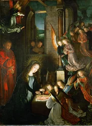 Nochebuena (pintura sobre madera de roble)