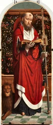 Políptico de San Jerónimo. Panel de la Iglesia de San Gerolamo della Cervara. Pintura de Gerard David (ca. 1460-1523) 1506. Genes, Musei di Strada Nuova (ex Palazzo Bianco) Italia