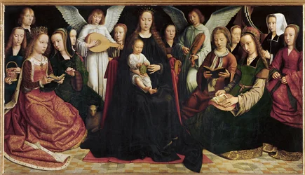La Virgen entre las vírgenes (pintura sobre lienzo)