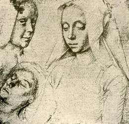 Tres cabezas femeninas, finales del siglo XV-principios del siglo XVI, 1908
