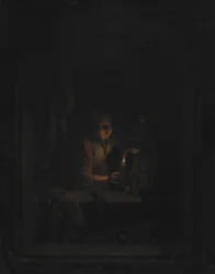 Niña con una vela