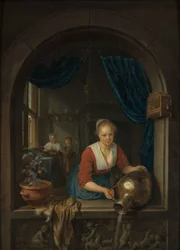 Criada en la ventana, c. 1660
