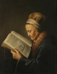 Mujer anciana leyendo
Vieja leyendo un leccionario : el llamado retrato de la madre de Rembrandt, Neeltgen Willemsdr van Zuijdtbroeck (m. 1640)