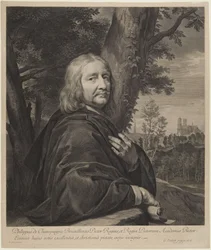 Autorretrato de Philippe de Champaigne (Robert-Dumesnil VII, 239, n.º 164, estado II)
