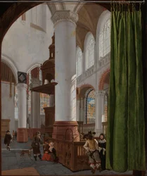 Interior de la Oude Kerk de Delft
Interior de la Oude Kerk de Delft, con una cortina en trampantojo