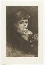 Retrato de Eleonora Bos con gato