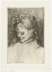 Retrato de una niña, a la izquierda