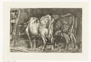 Dos vacas en un pesebre
