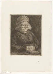 Mujer con sombrero de lino madre flamenca