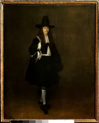 Retrato de un hombre de negro, siglo XVII. 0,67 x 0,53 m, París, Museo del Louvre