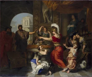 Aquiles descubierto entre las hijas de Licomedes