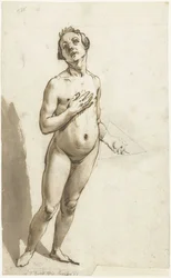 Adán de pie