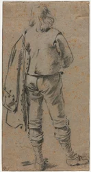 Un hombre de pie visto desde atrás, c. 1630