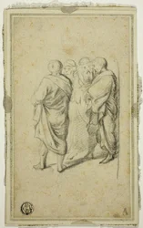 Grupo de cuatro hombres en toga