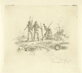 tres soldados de infantería